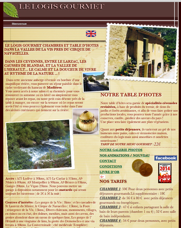 Création de site internet webmaster pour gîte chambre d'hôte © Hersey webmaster