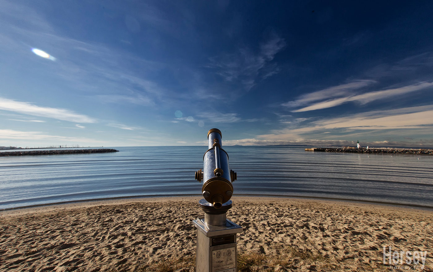 Photo Plage Le Grau du Roi et la longue vue © Hersey Photographe
