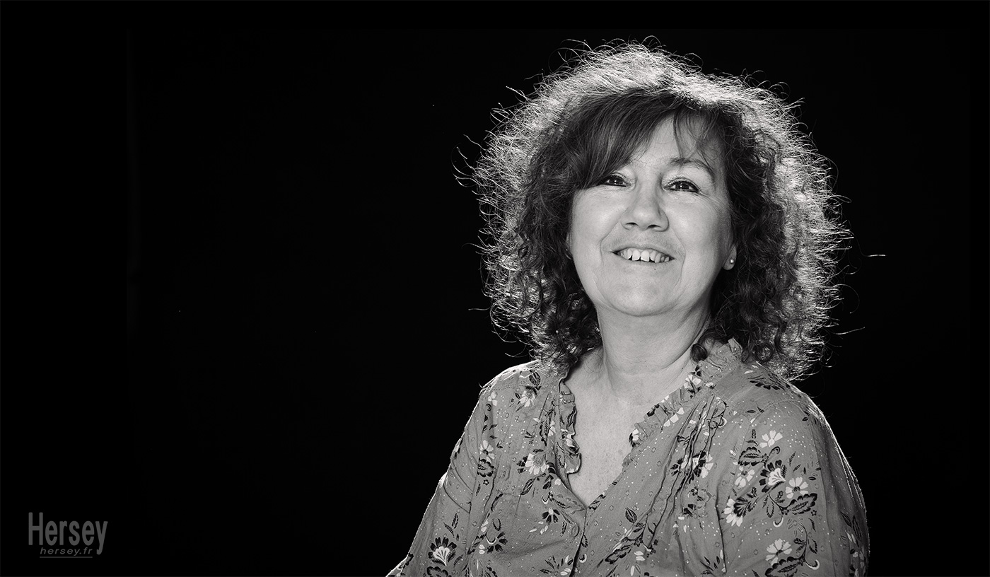 portrait Nathalie noir et blanc © Hersey Photographe de portrait Uzès Nîmes Gard