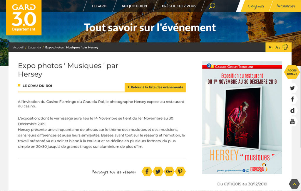 Exposition photos Casino Flamingo le Grau du Roi Gard