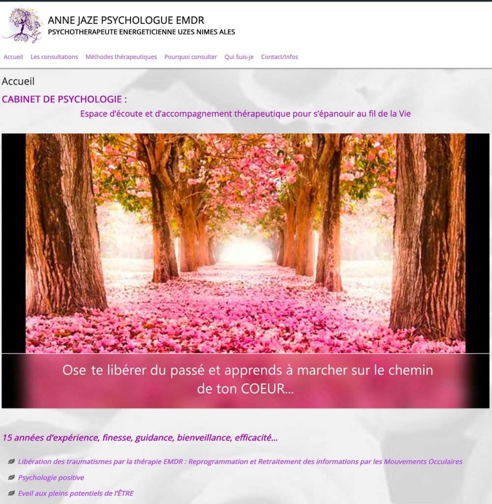 creation de site internet pour psychologue therapeute webmaster Uzès Nîmes