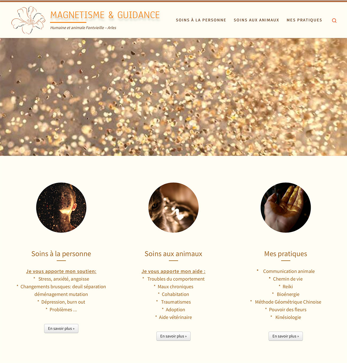 site pour therapeute magnetiseur soins alternatifs © Hersey webmaster