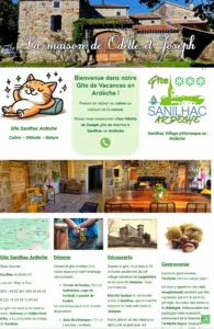 Création d'un site pour un gîte location de vacances à Sanilhac en Ardèche